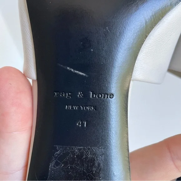 rag & bone Cream Mules - Picture 8 of 10